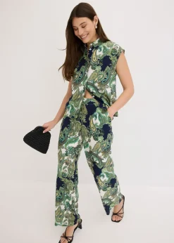 Chemisier imprimé en viscose fluide