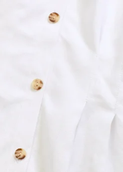 Chemisier léger à manches courtes en lin mélangé