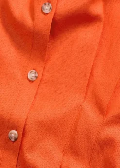 Chemisier léger à manches courtes en lin mélangé