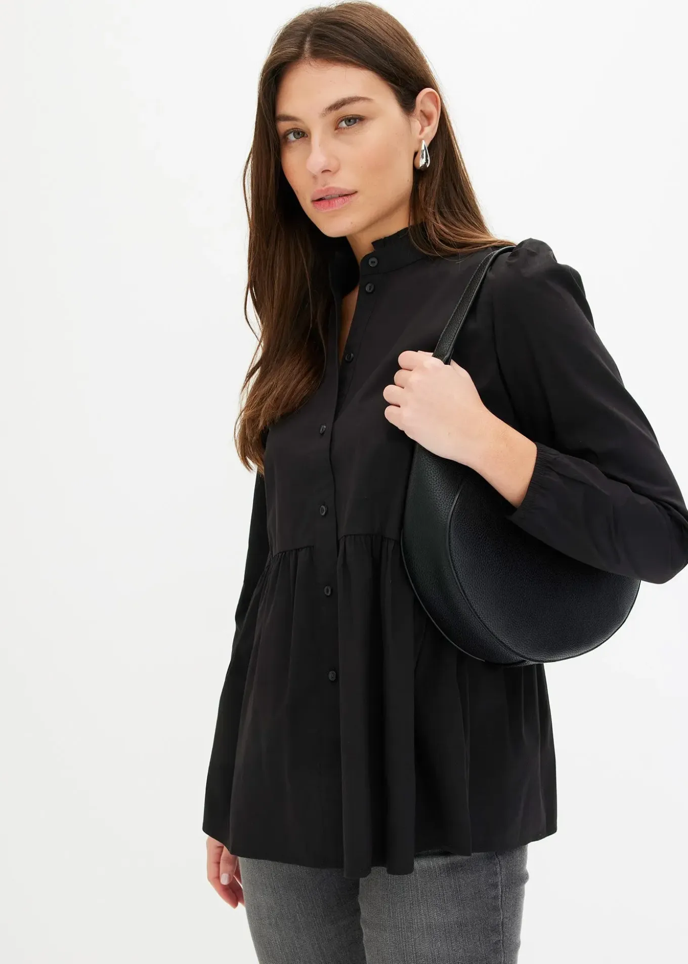 Chemisier long à fronces