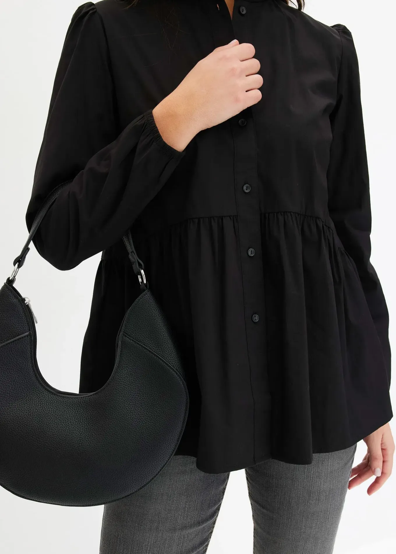 Chemisier long à fronces