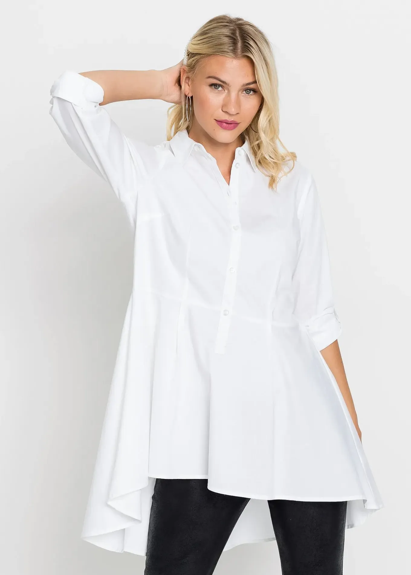 Chemisier long avec volant