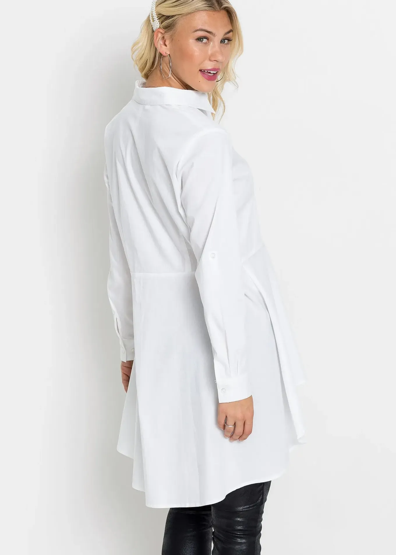 Chemisier long avec volant