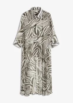 Chemisier long en crêpe