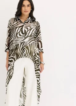 Chemisier long en crêpe