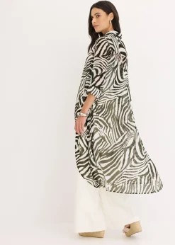 Chemisier long en crêpe