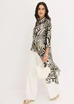 Chemisier long en crêpe