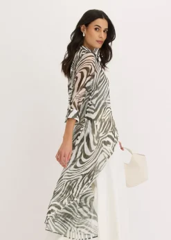 Chemisier long en crêpe