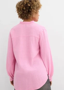 Chemisier long en gaze de coton