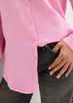 Chemisier long en gaze de coton