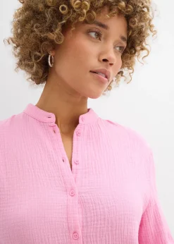 Chemisier long en gaze de coton