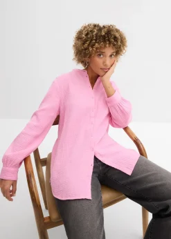 Chemisier long en gaze de coton