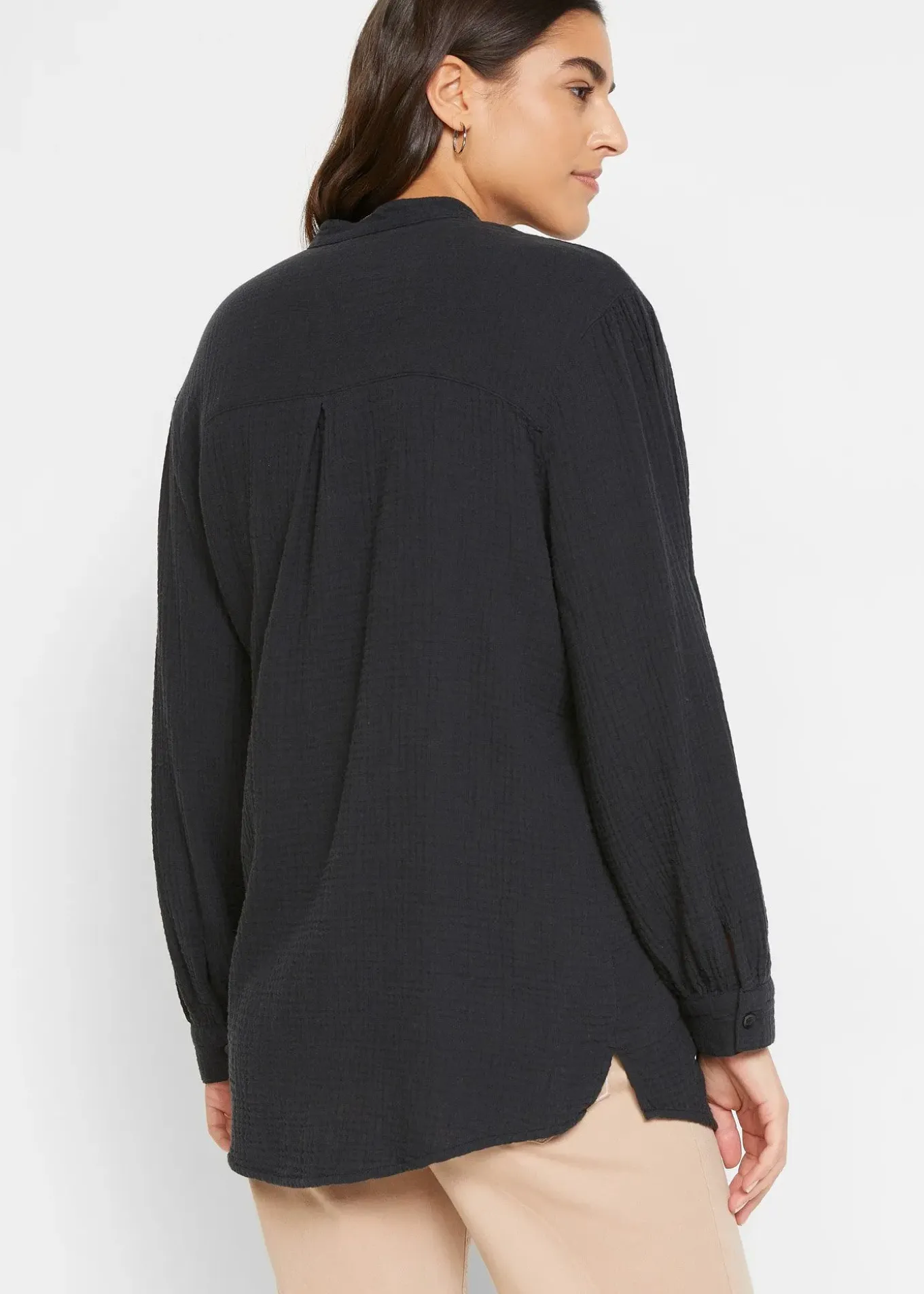 Chemisier long en gaze de coton