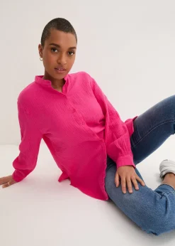 Chemisier long en gaze de coton