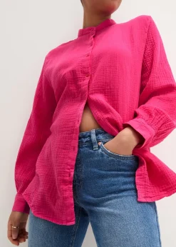 Chemisier long en gaze de coton