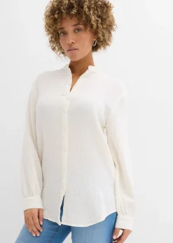 Chemisier long en gaze de coton