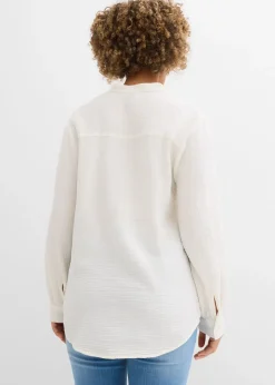 Chemisier long en gaze de coton