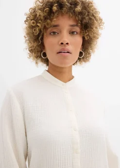 Chemisier long en gaze de coton