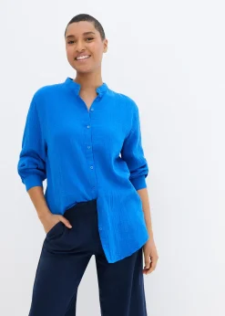 Chemisier long en gaze de coton