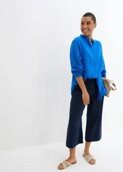 Chemisier long en gaze de coton