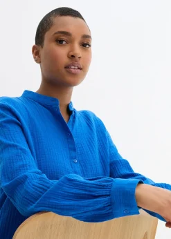 Chemisier long en gaze de coton