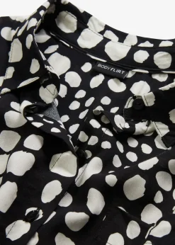 Chemisier long imprimé en viscose fluide