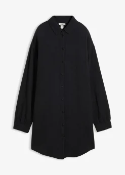 Chemisier long oversize en gaze de coton