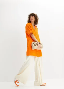 Chemisier long, oversize et doux en gaze de coton