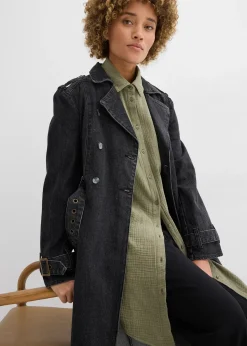 Chemisier long oversize en gaze de coton