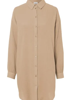 Chemisier long oversize en gaze de coton