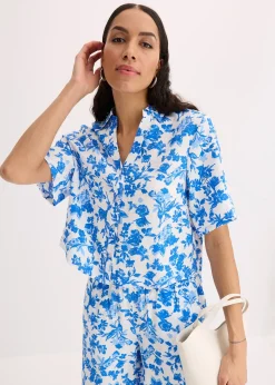 Chemisier manches courtes doux et fluide