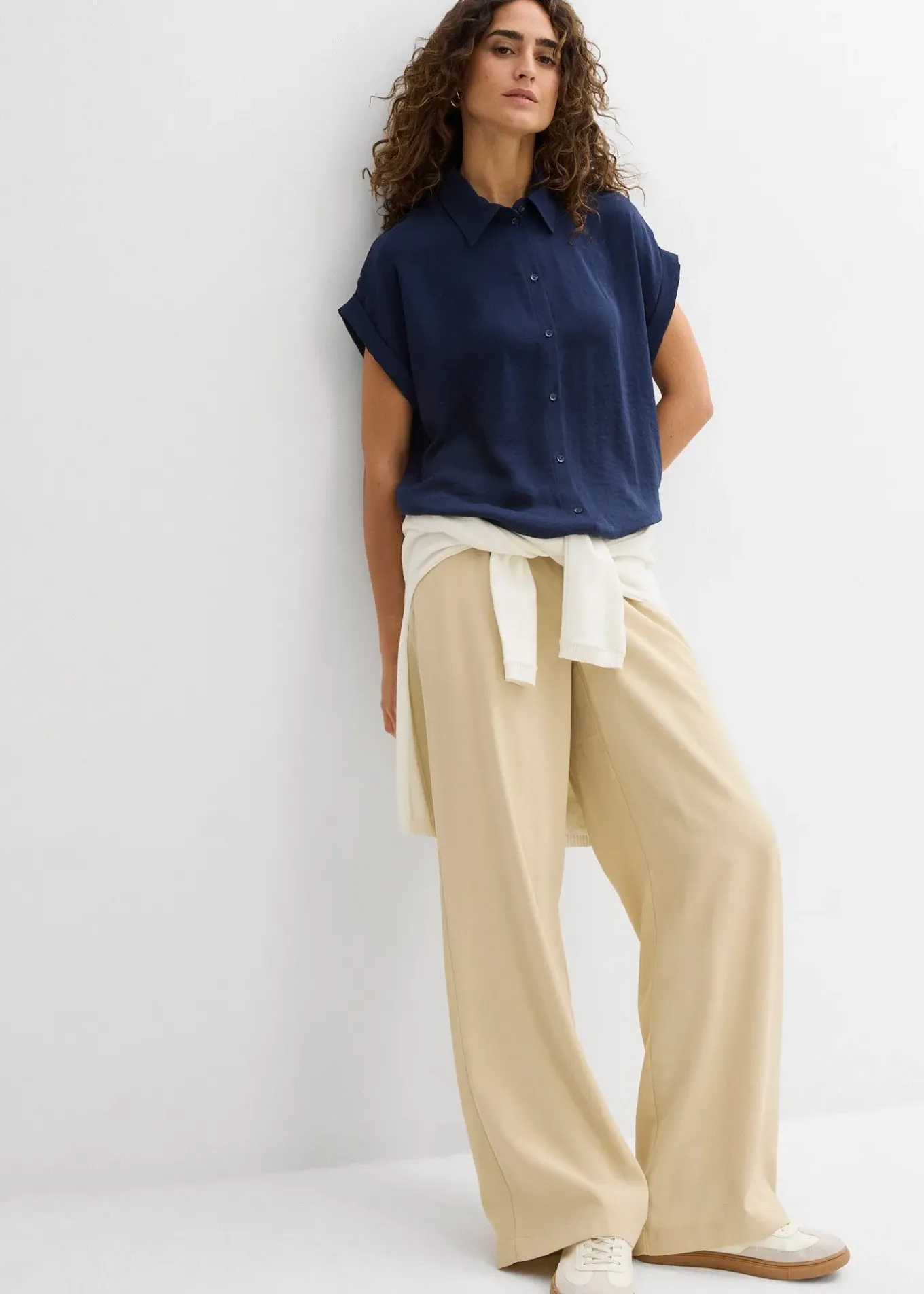 Chemisier manches courtes avec polyester recyclé