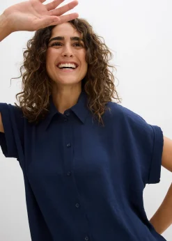 Chemisier manches courtes avec polyester recyclé