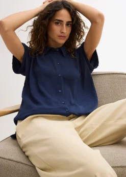 Chemisier manches courtes avec polyester recyclé