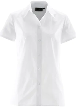 Chemisier manches courtes en popeline