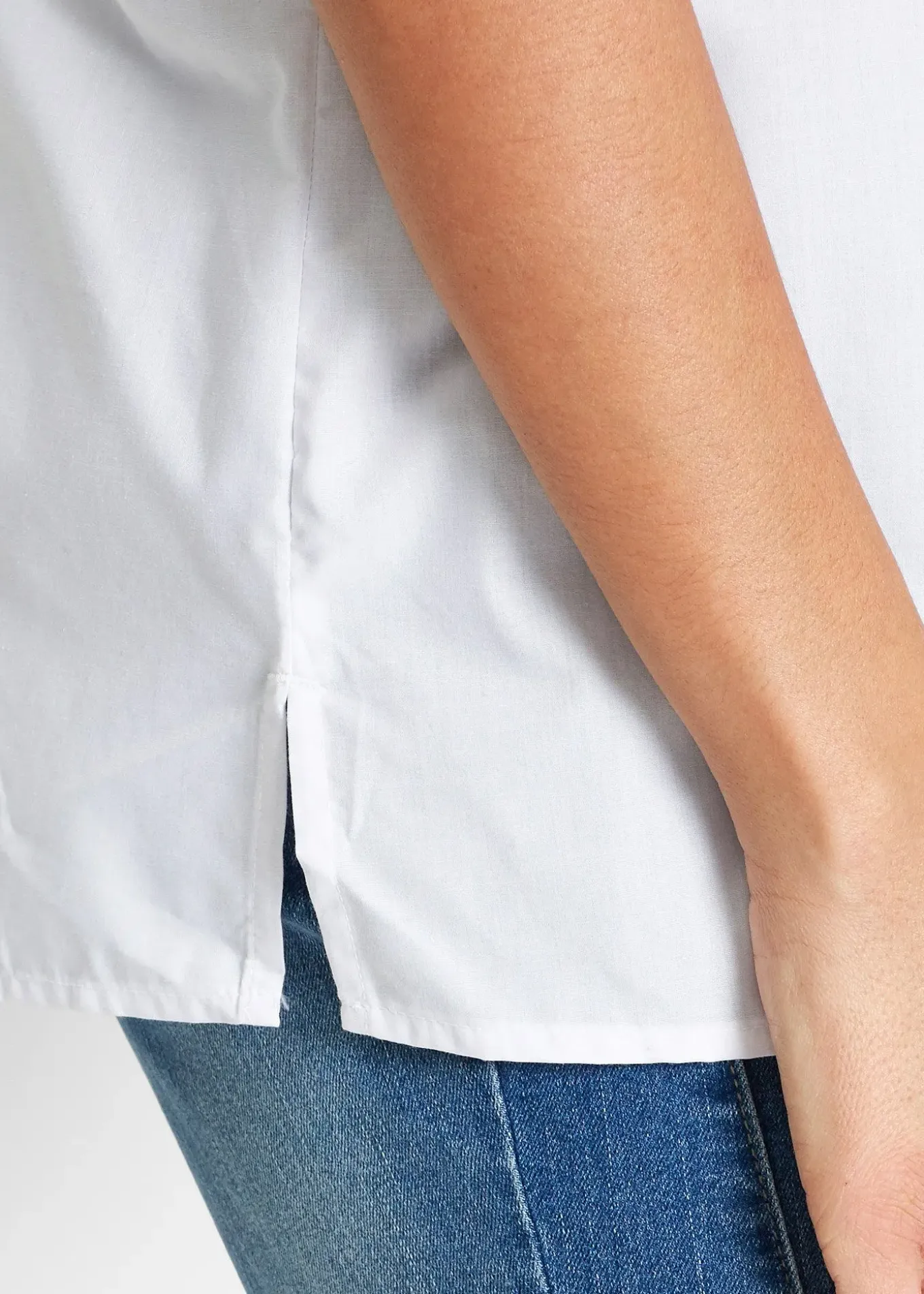 Chemisier manches courtes en popeline