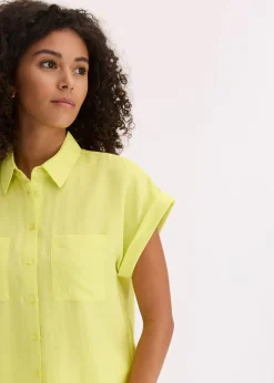 Chemisier manches courtes fluide en lyocell mélangé