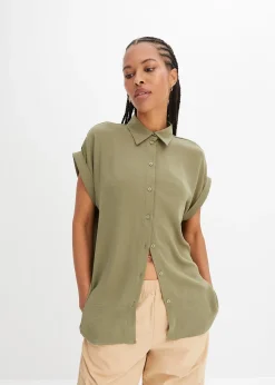 Chemisier manches courtes avec polyester recyclé