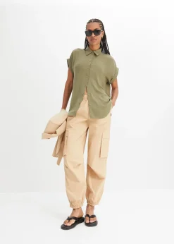 Chemisier manches courtes avec polyester recyclé