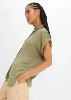 Chemisier manches courtes avec polyester recyclé