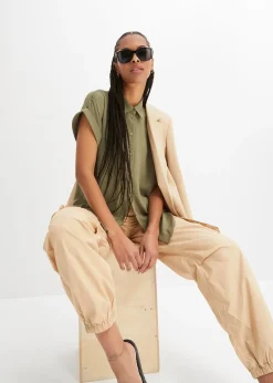 Chemisier manches courtes avec polyester recyclé