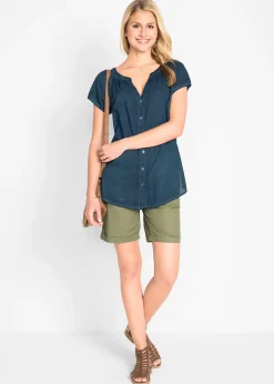 Chemisier manches courtes 100% coton