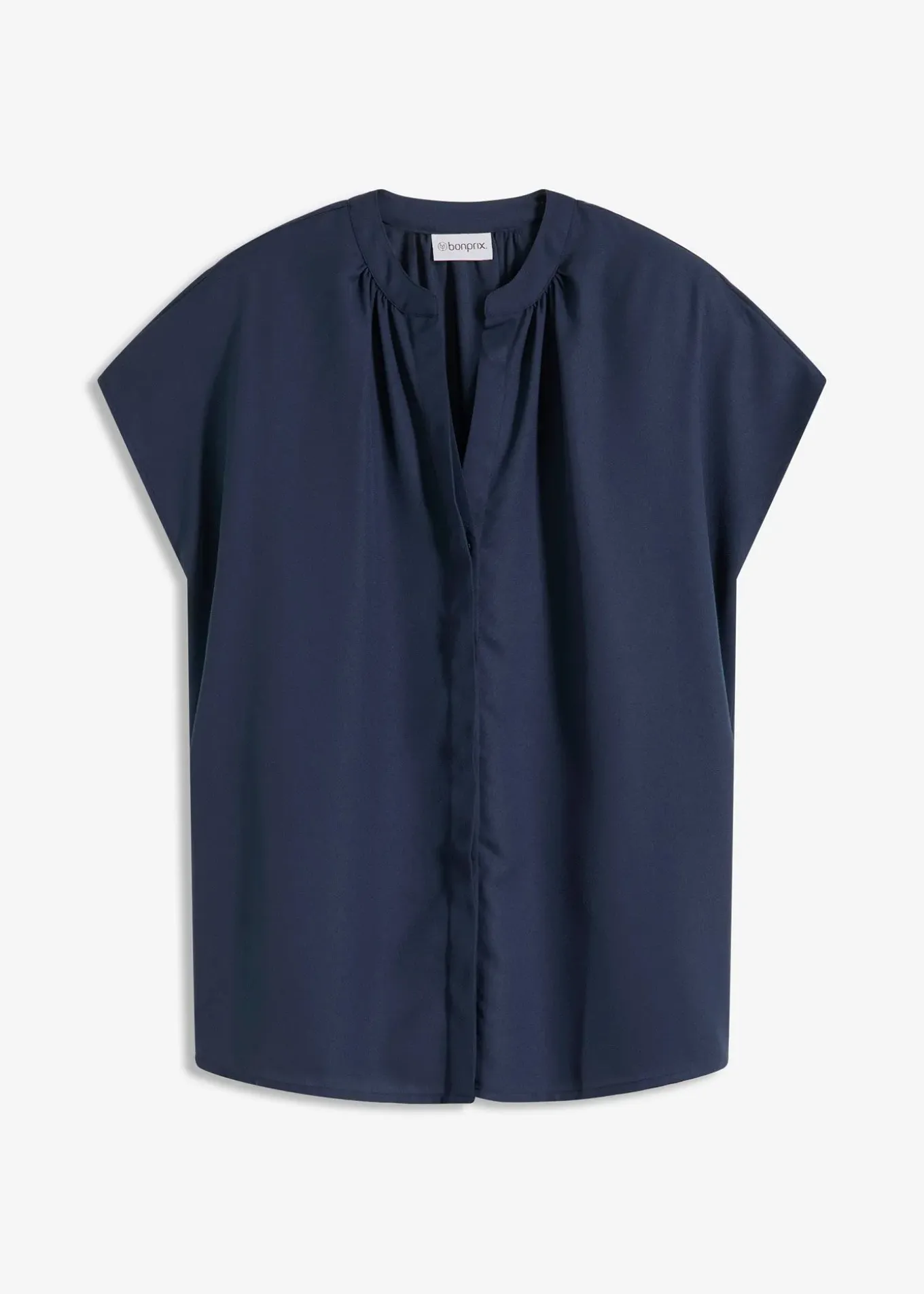 Chemisier manches courtes à boutonnage invisible