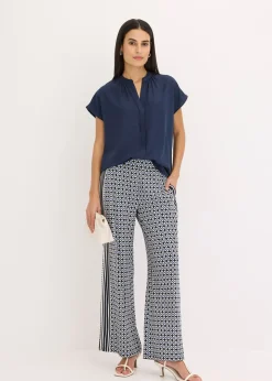 Chemisier manches courtes à boutonnage invisible