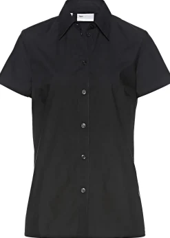 Chemisier manches courtes en popeline