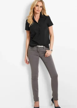 Chemisier manches courtes en popeline