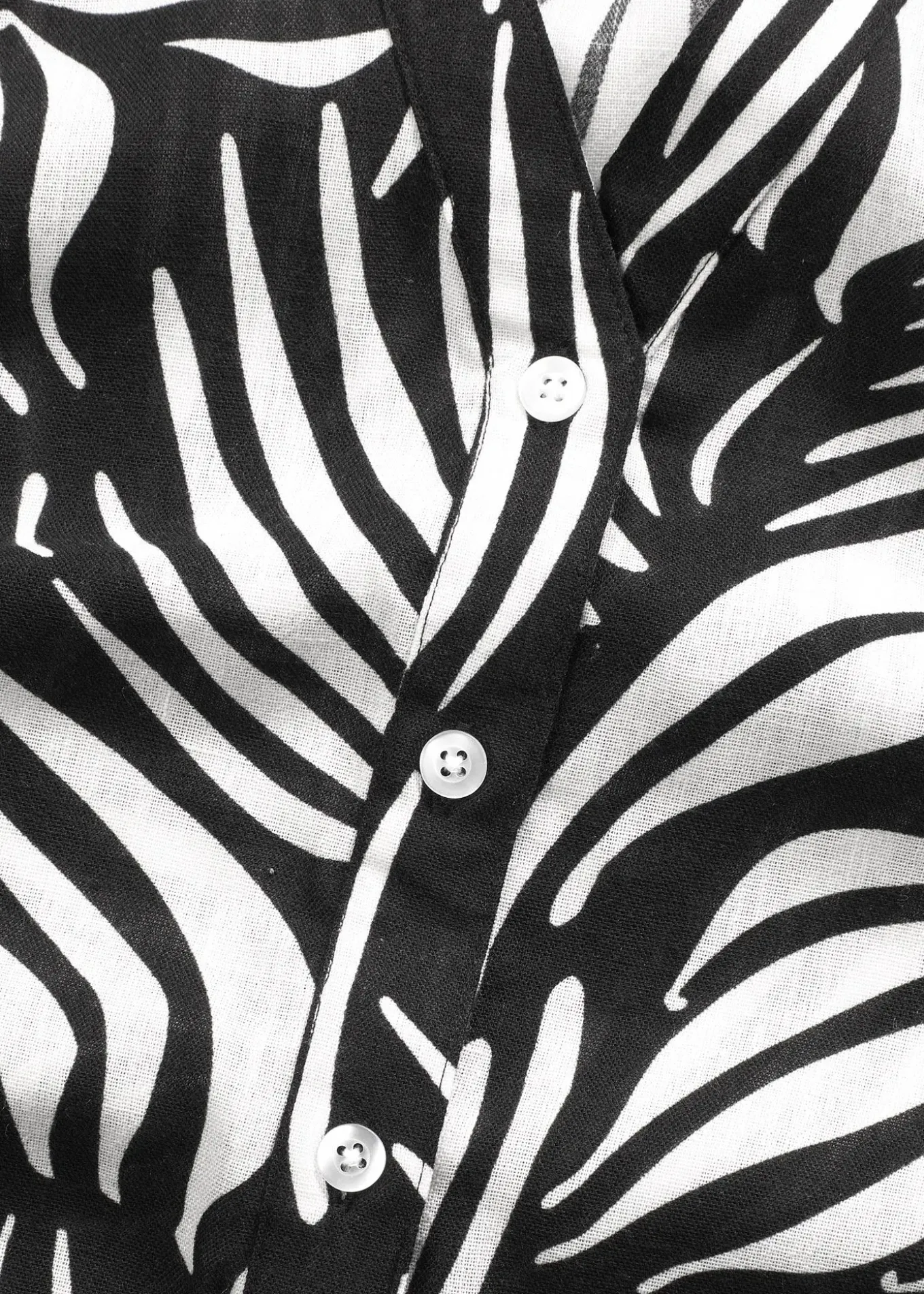 Chemisier manches courtes aspect lin