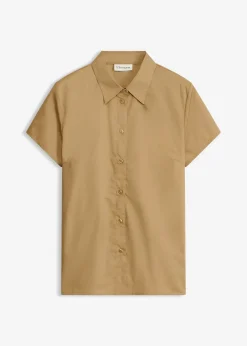 Chemisier manches courtes en popeline