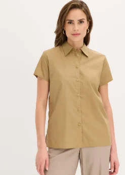 Chemisier manches courtes en popeline