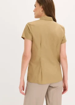 Chemisier manches courtes en popeline